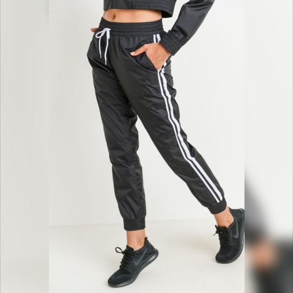 Mono B Pants - Double Striped Waterproof Joggers